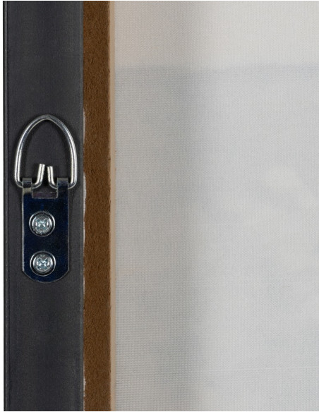 Grande Toile murale imprimée Homme avec chapeau 103x143 Orange Noir Bleu Cadre en PS noir Dorea - 6