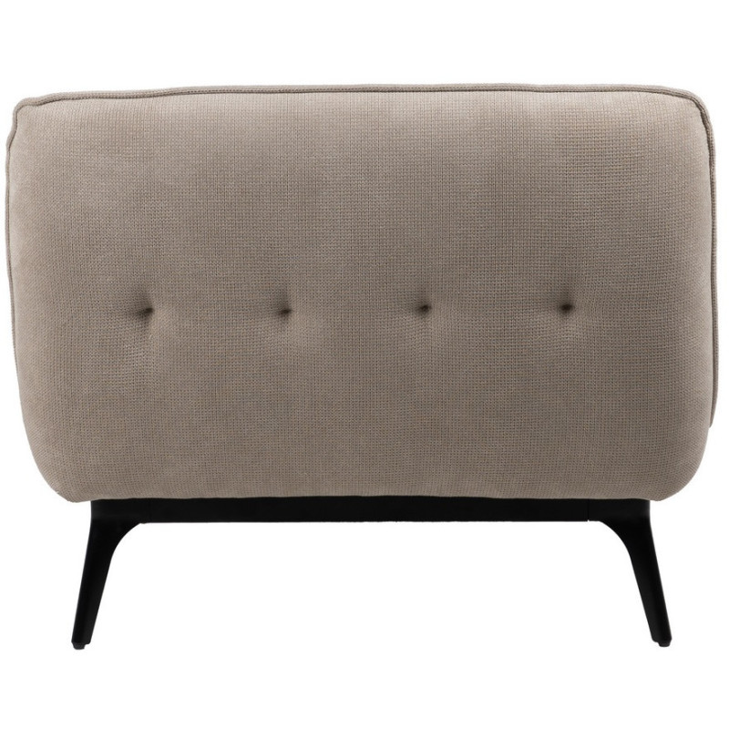 Méridienne d'intérieur moderne en Tissu Taupe Vieilli Métal Noir Elisia - 3