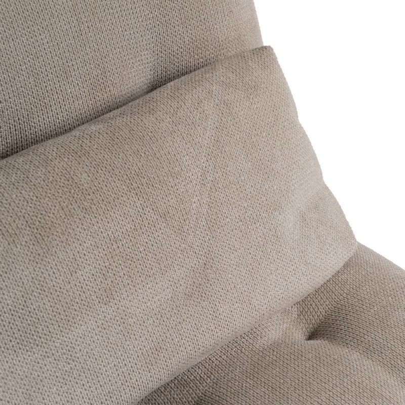 Méridienne d'intérieur moderne en Tissu Taupe Vieilli Métal Noir Elisia - 6