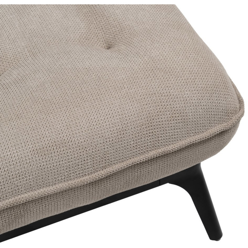 Méridienne d'intérieur moderne en Tissu Taupe Vieilli Métal Noir Elisia - 8