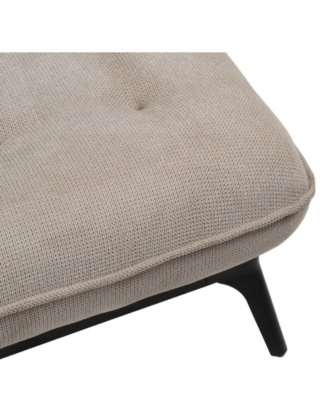 Méridienne d'intérieur moderne en Tissu Taupe Vieilli Métal Noir Elisia - 8