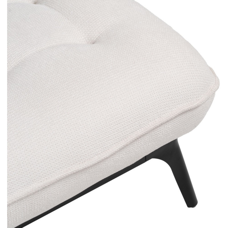 Méridienne d'intérieur moderne en Tissu Blanc crème Métal Noir Elisia - 6