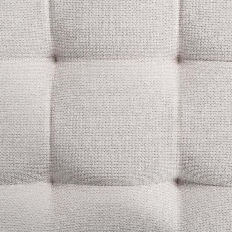 Méridienne d'intérieur moderne en Tissu Blanc crème Métal Noir Elisia - 8