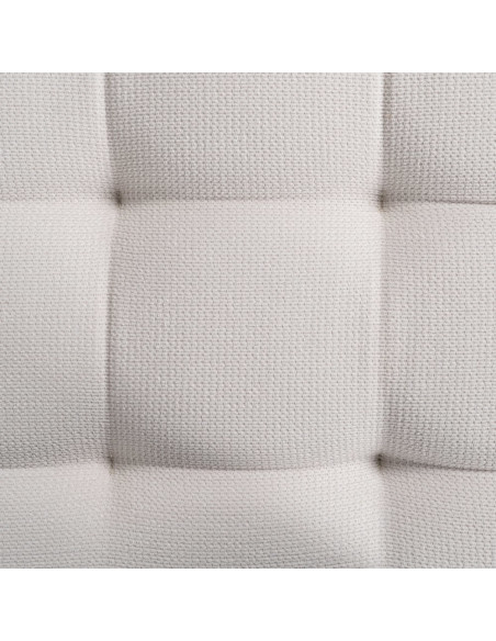 Méridienne d'intérieur moderne en Tissu Blanc crème Métal Noir Elisia - 8