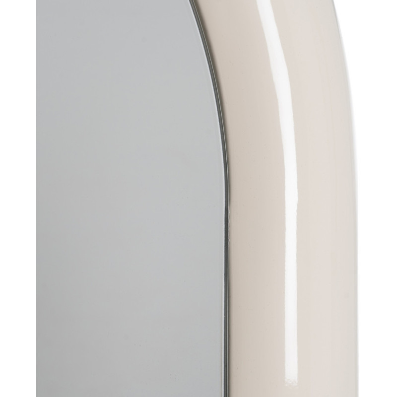 Grand Miroir mural moderne Arrondi 60x160 en Bois MDF Blanc crème Laqué Abla - 4