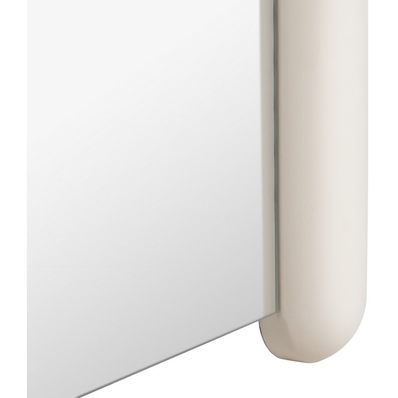 Grand Miroir mural moderne Arrondi 60x160 en Bois MDF Blanc crème Laqué Abla - 6