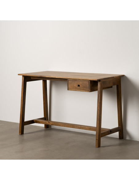 Bureau moderne 1 tiroir en Bois de manguier Naturel Romin - 9