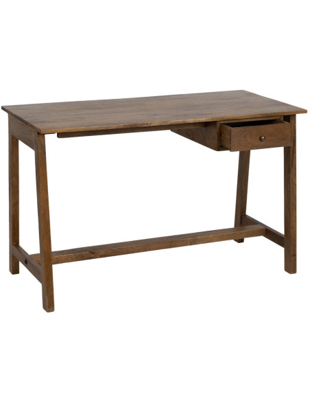 Bureau moderne 1 tiroir en Bois de manguier Naturel Romin - 1