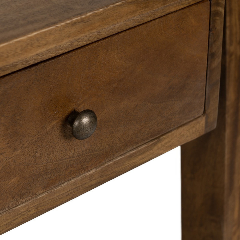 Bureau moderne 1 tiroir en Bois de manguier Naturel Romin - 5