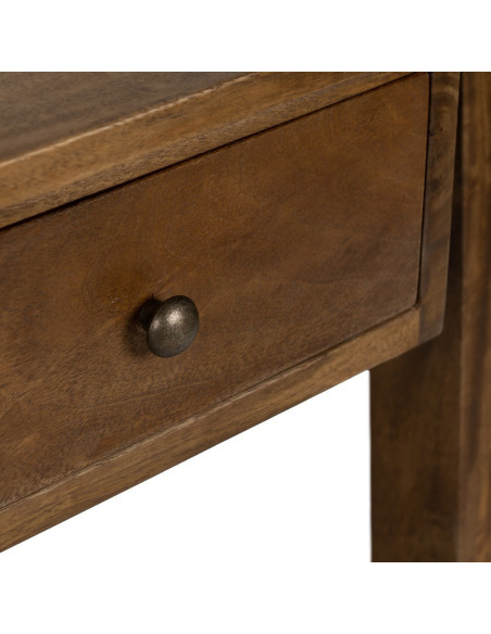 Bureau moderne 1 tiroir en Bois de manguier Naturel Romin - 5