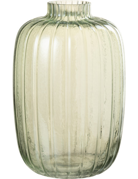 Vase Jarre Larkin Hauteur 30 cm en Verre Vert - 1