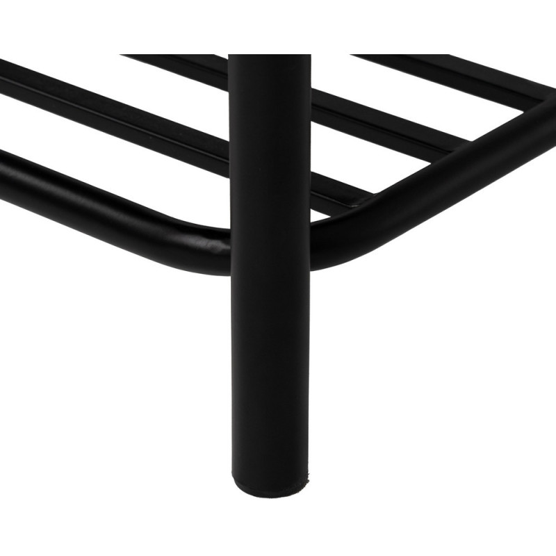 Grande Banquette moderne chic 1 étagère 2 places en Tissu Beige Métal Noir Ulea - 9