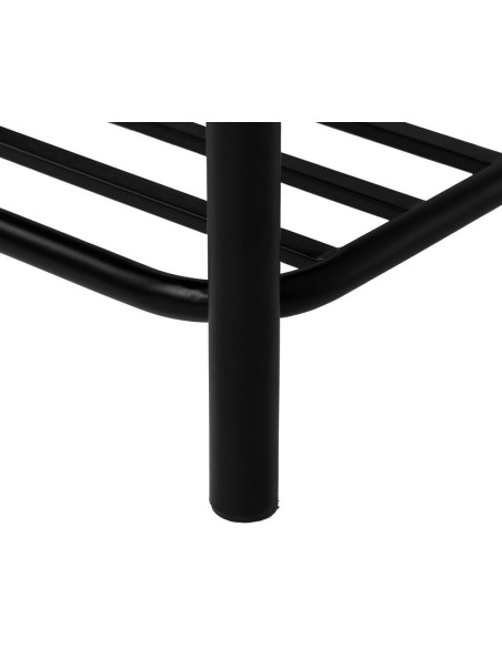 Grande Banquette moderne chic 1 étagère 2 places en Tissu Beige Métal Noir Ulea - 9