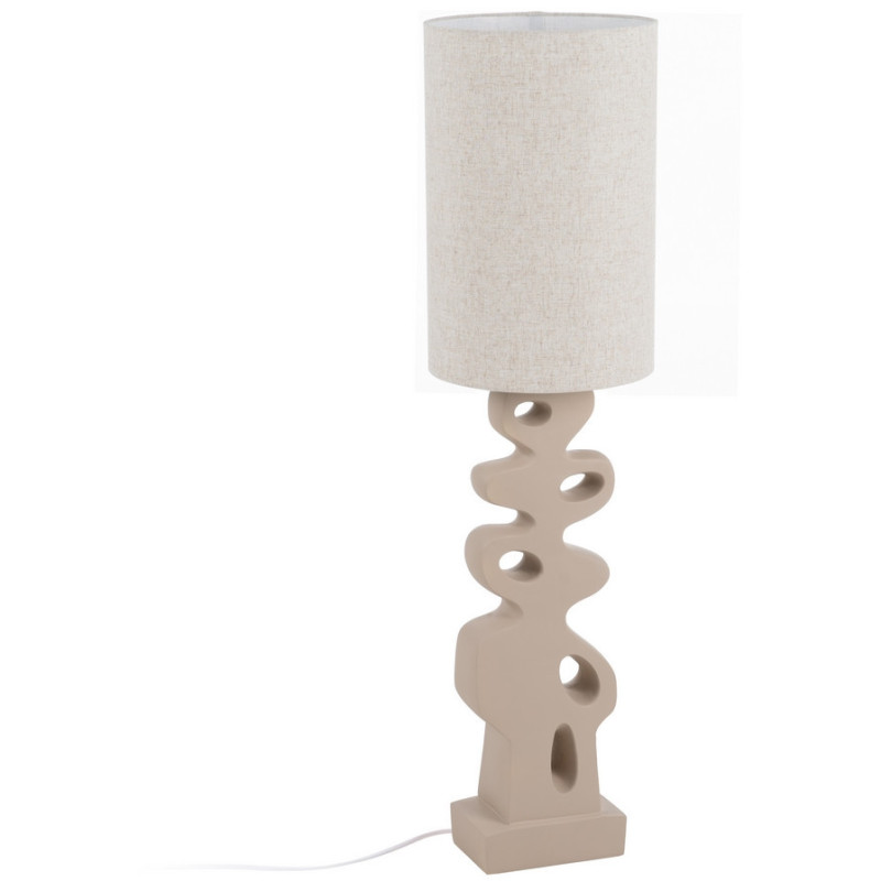 Lampadaire original organique Hauteur 126 cm en Résine Crème Lin Beige Rojal - 1