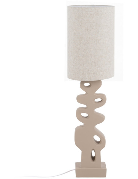 Lampadaire original organique Hauteur 126 cm en Résine Crème Lin Beige Rojal - 2
