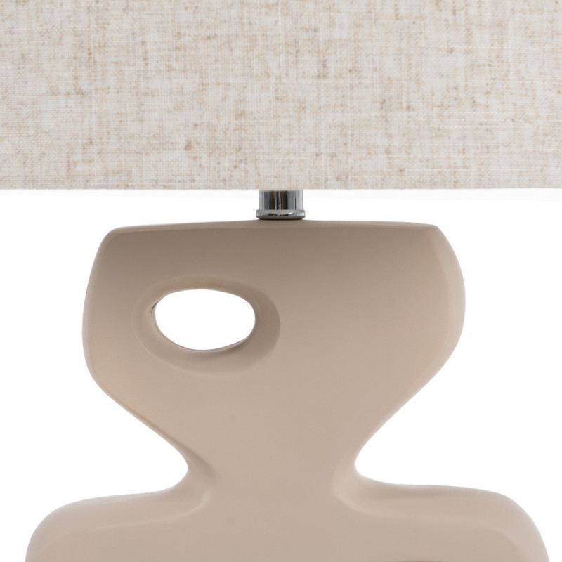 Lampadaire original organique Hauteur 126 cm en Résine Crème Lin Beige Rojal - 5