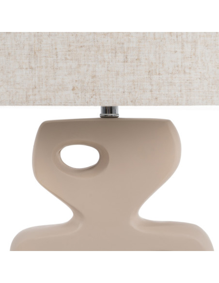 Lampadaire original organique Hauteur 126 cm en Résine Crème Lin Beige Rojal - 5