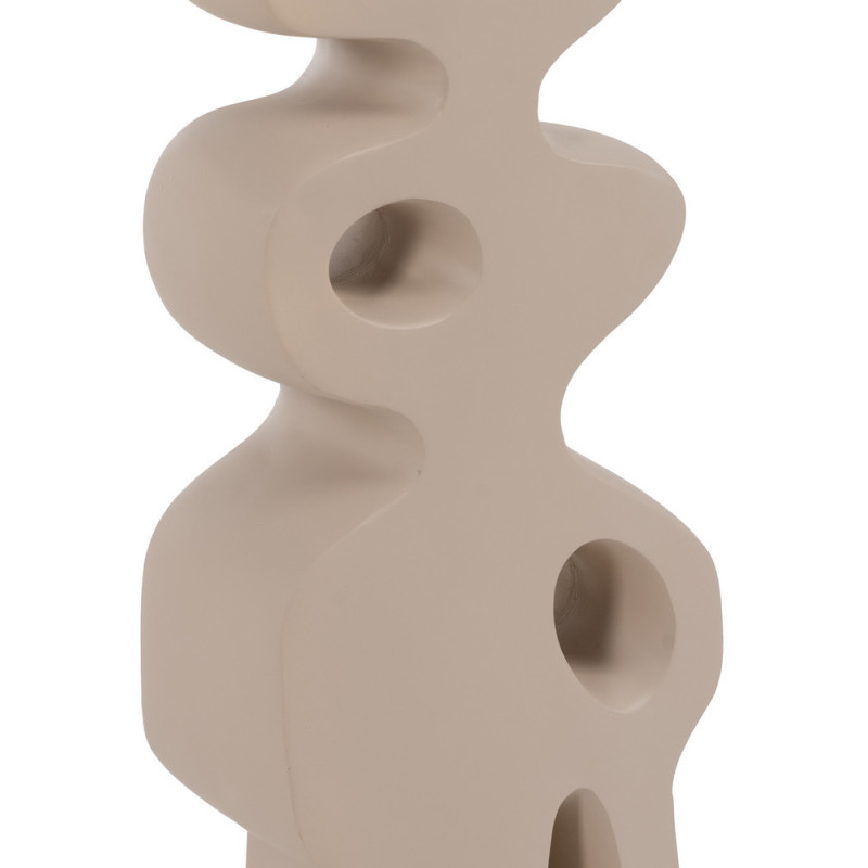 Lampadaire original organique Hauteur 126 cm en Résine Crème Lin Beige Rojal - 7