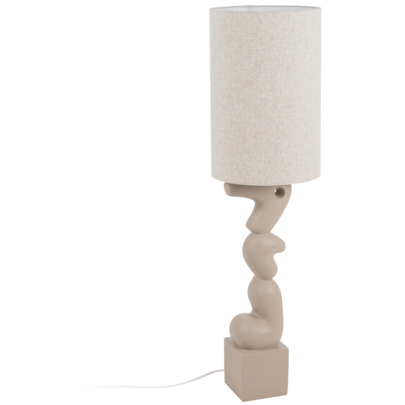 Lampadaire original organique Hauteur 128 cm en Résine Lin Beige Baena - 1