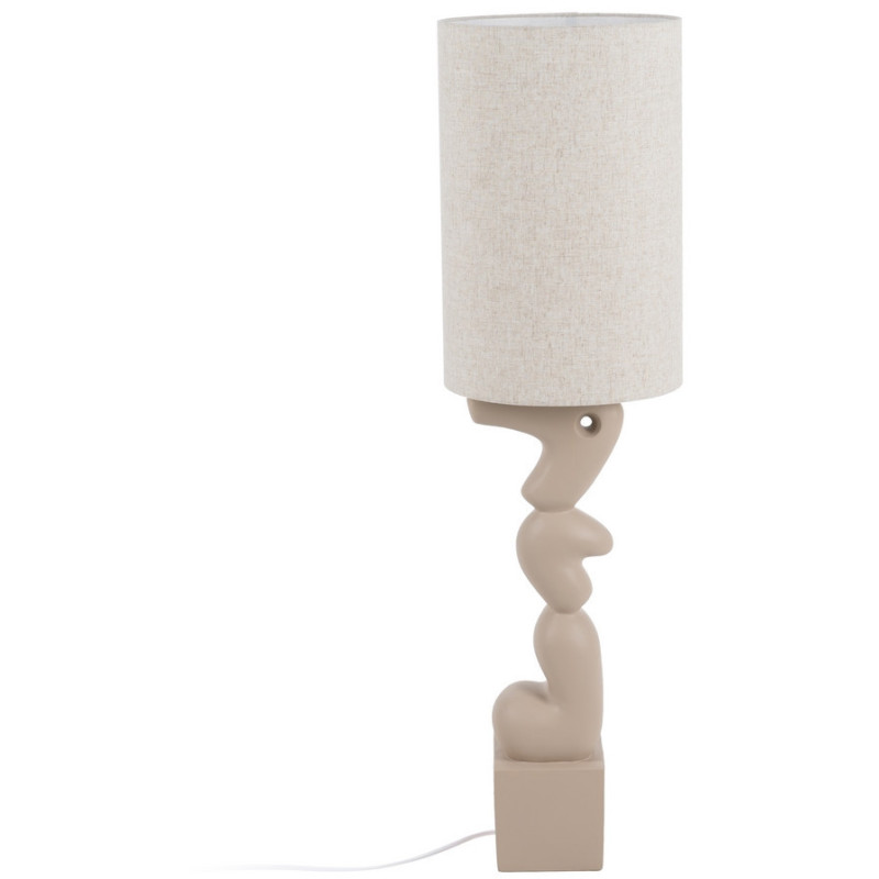 Lampadaire original organique Hauteur 128 cm en Résine Lin Beige Baena - 2