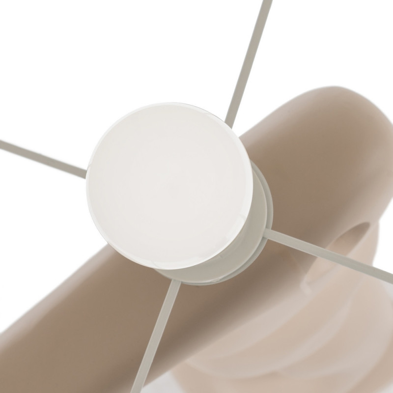 Lampadaire original organique Hauteur 128 cm en Résine Lin Beige Baena - 4