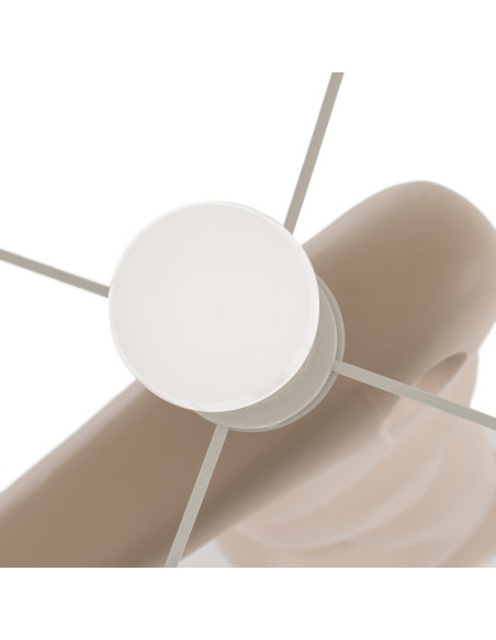 Lampadaire original organique Hauteur 128 cm en Résine Lin Beige Baena - 4