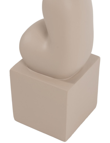 Lampadaire original organique Hauteur 128 cm en Résine Lin Beige Baena - 7