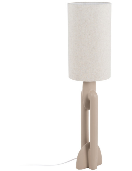 Lampadaire original minimaliste Hauteur 142 cm en Résine Lin Beige Tiana - 1