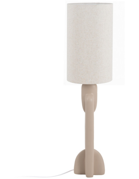 Lampadaire original minimaliste Hauteur 142 cm en Résine Lin Beige Tiana - 2