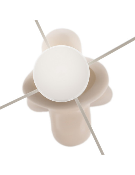 Lampadaire original minimaliste Hauteur 142 cm en Résine Lin Beige Tiana - 4