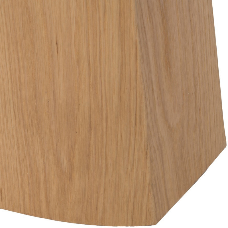 Table à manger moderne chic Ovale 6 personnes en Bois MDF Naturel Céramique Blanc Effet marbre Ezka - 9