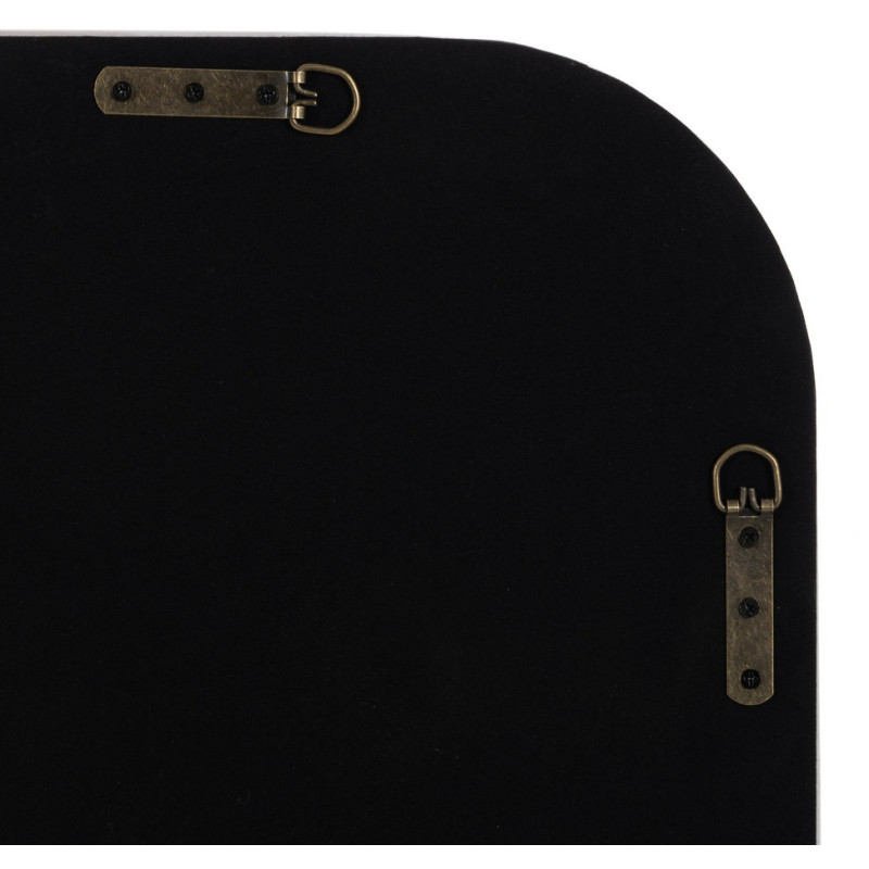 Miroir mural moderne Carré 90x90 en Bois MDF Blanc crème Laqué Orba - 7