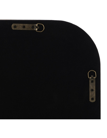 Miroir mural moderne Carré 90x90 en Bois MDF Blanc crème Laqué Orba - 7