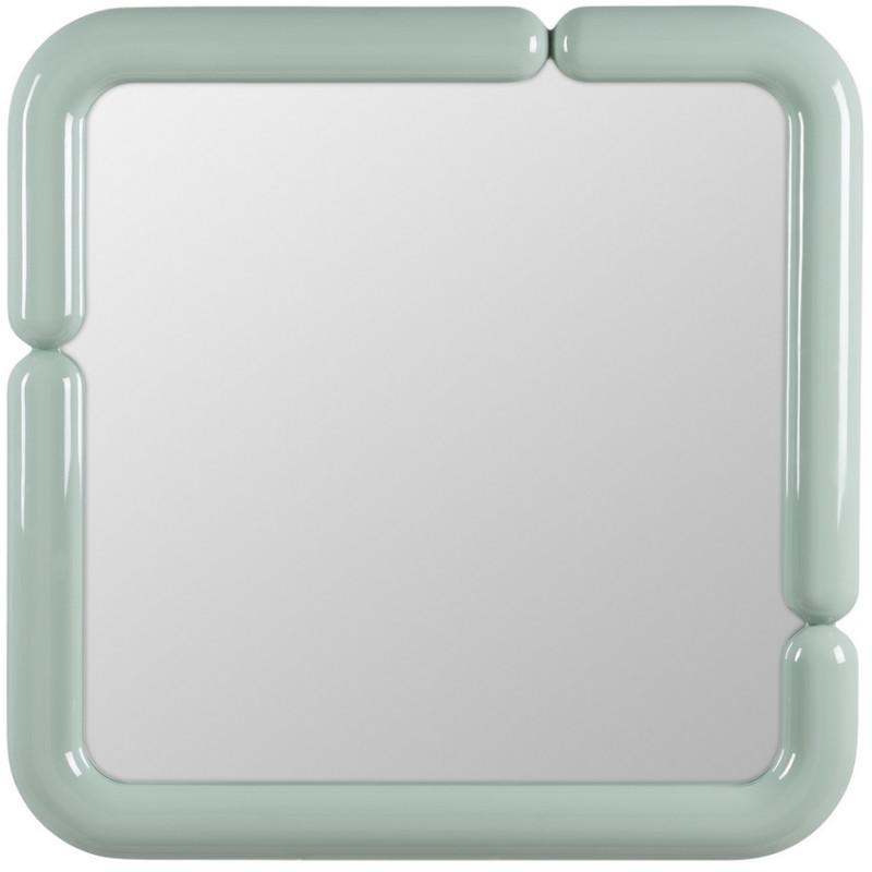 Miroir mural moderne Carré 90x90 en Bois MDF Vert Laqué Orba - 2