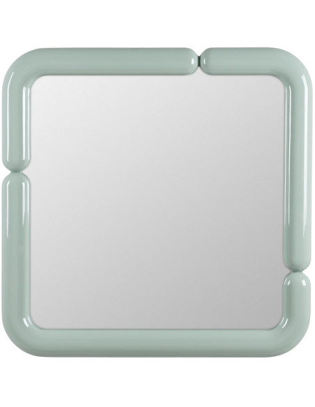 Miroir mural moderne Carré 90x90 en Bois MDF Vert Laqué Orba - 2