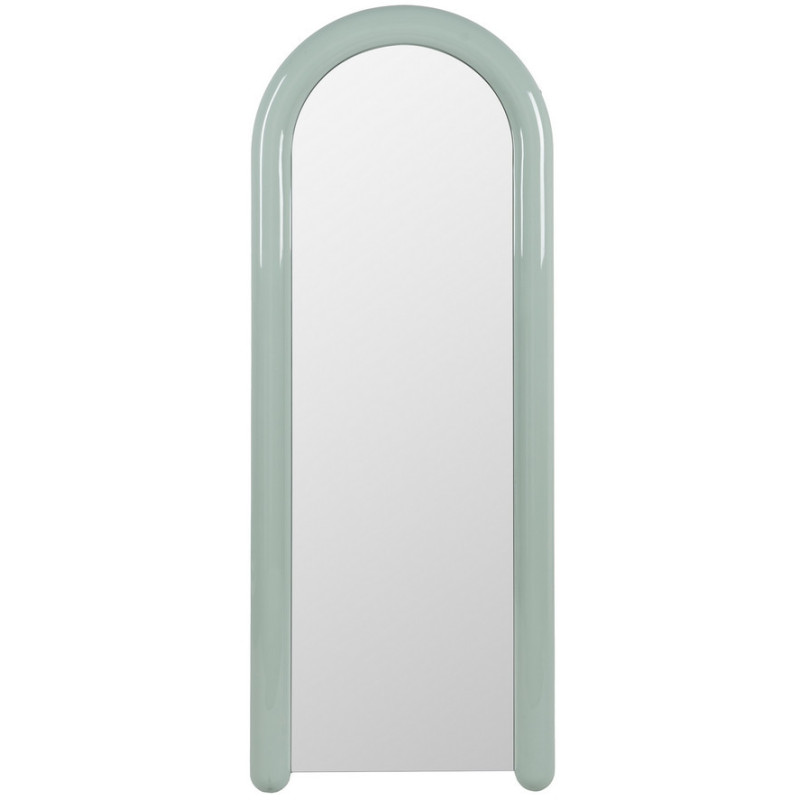Grand Miroir mural moderne Arrondi 60x160 en Bois MDF Vert Laqué Abla - 2