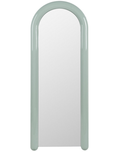 Grand Miroir mural moderne Arrondi 60x160 en Bois MDF Vert Laqué Abla - 2