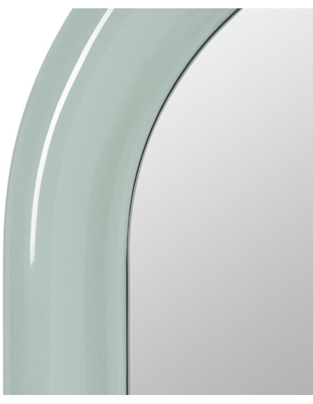 Grand Miroir mural moderne Arrondi 60x160 en Bois MDF Vert Laqué Abla - 3