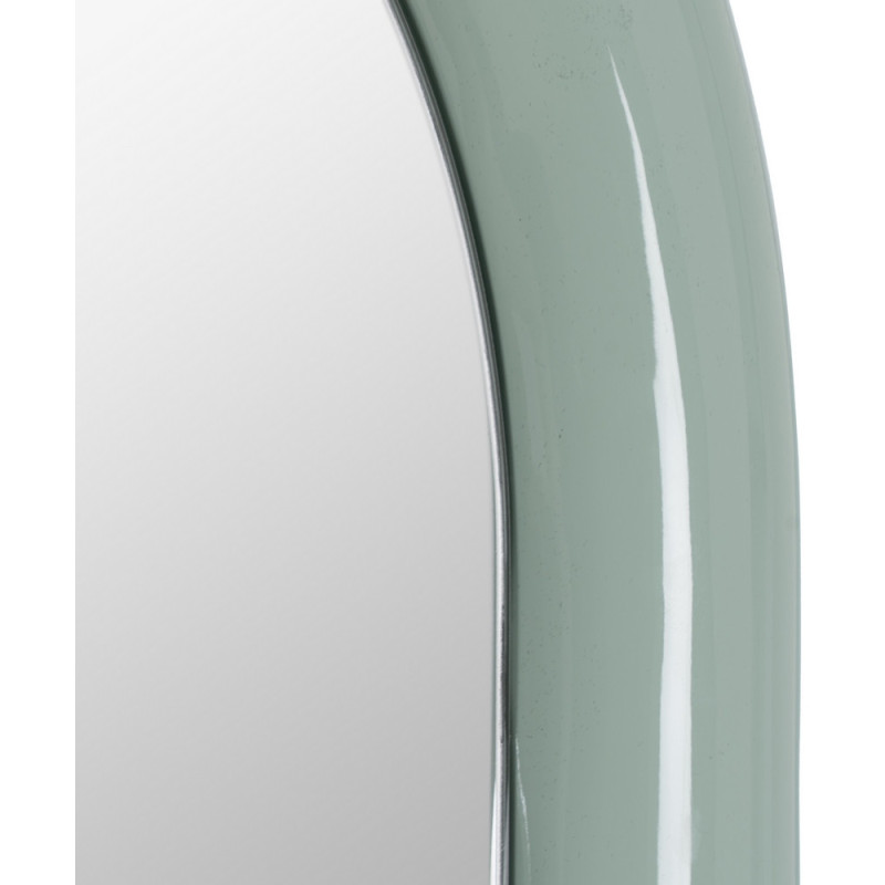 Grand Miroir mural moderne Arrondi 60x160 en Bois MDF Vert Laqué Abla - 4