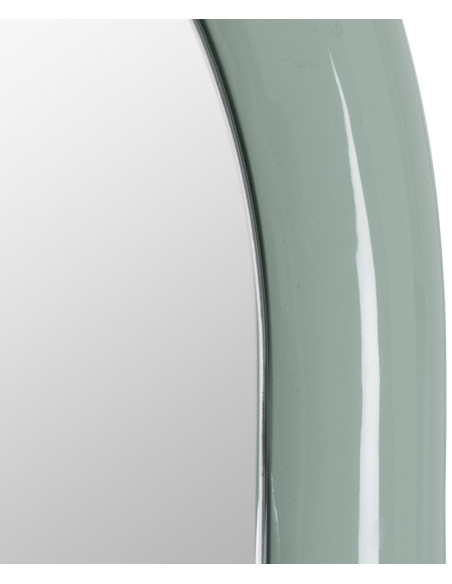 Grand Miroir mural moderne Arrondi 60x160 en Bois MDF Vert Laqué Abla - 4
