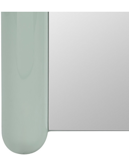 Grand Miroir mural moderne Arrondi 60x160 en Bois MDF Vert Laqué Abla - 5