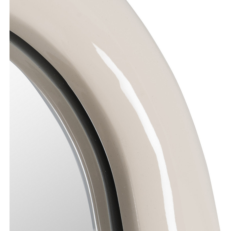 Grand Miroir mural moderne Arrondi 80x180 en Bois MDF Blanc crème Laqué Baza - 4