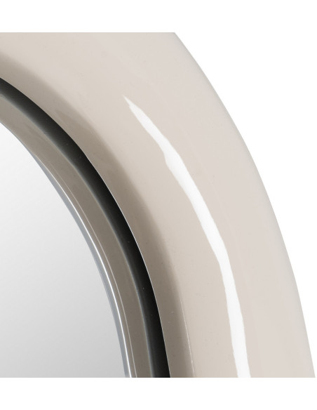 Grand Miroir mural moderne Arrondi 80x180 en Bois MDF Blanc crème Laqué Baza - 4