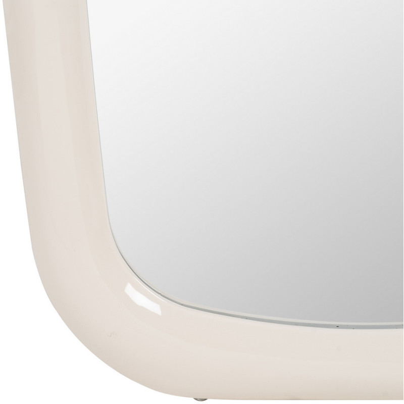 Grand Miroir mural moderne Arrondi 80x180 en Bois MDF Blanc crème Laqué Baza - 5