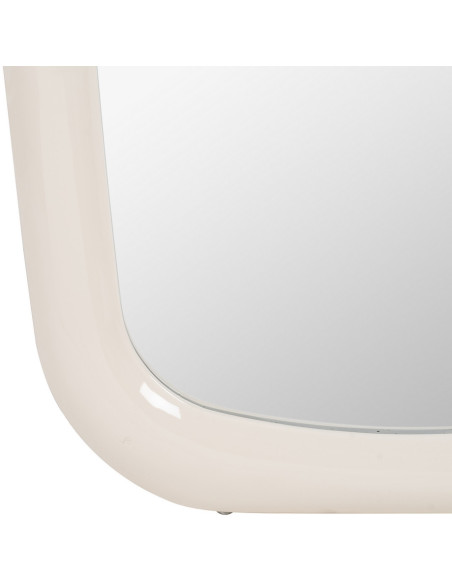 Grand Miroir mural moderne Arrondi 80x180 en Bois MDF Blanc crème Laqué Baza - 5