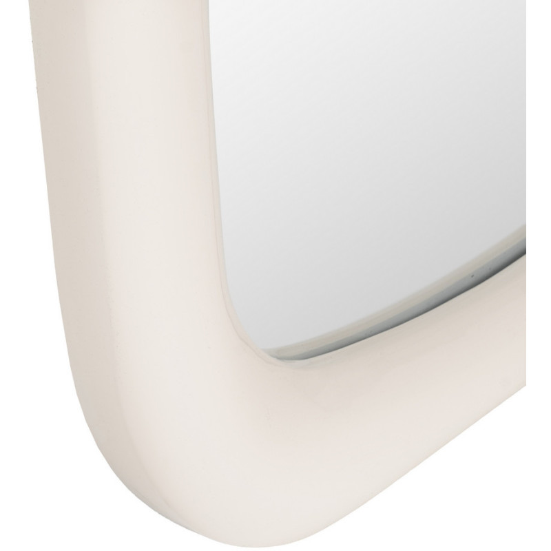 Grand Miroir mural moderne Arrondi 80x180 en Bois MDF Blanc crème Laqué Baza - 6