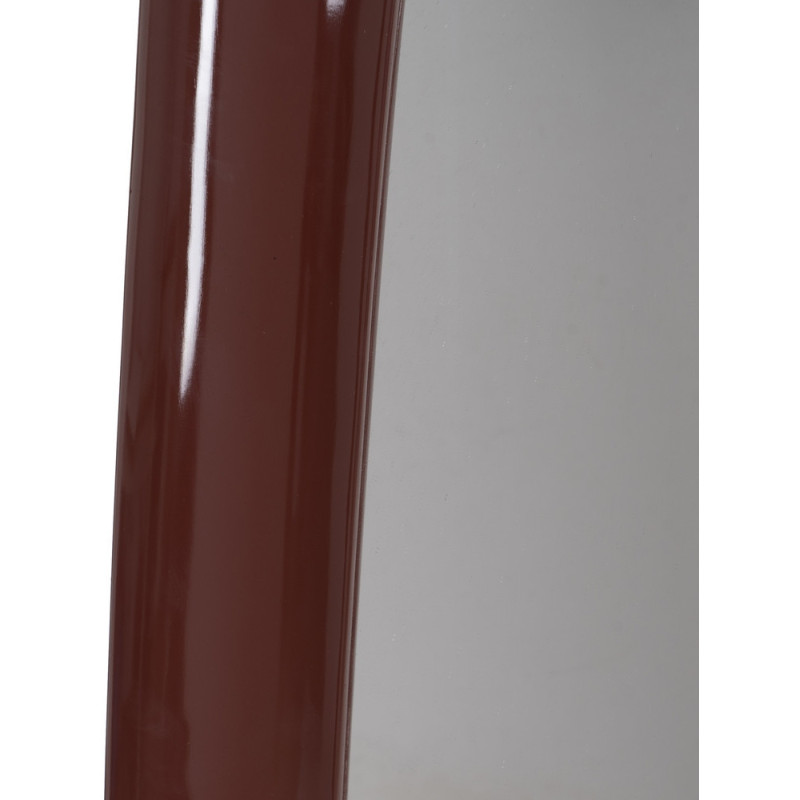 Grand Miroir mural moderne Arrondi 80x180 en Bois MDF Rouge grenat Laqué Baza - 4