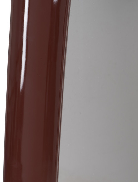 Grand Miroir mural moderne Arrondi 80x180 en Bois MDF Rouge grenat Laqué Baza - 4