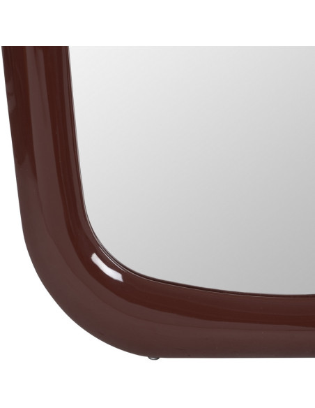 Grand Miroir mural moderne Arrondi 80x180 en Bois MDF Rouge grenat Laqué Baza - 7