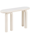 Console d’entrée en MDF laqué crème 120 x 35 x 80 cm Urda